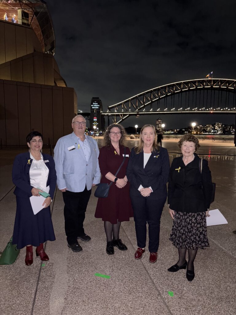 Pictured left to right: ACRS NSW Chapter Deputy Chair Tasha Prabhakar, ACRS NSW Chapter Chair Michael Timms, ACRS CEO Dr Ingrid Johnston, NSW Roads Minister Jenny Aitchison MP, ACRS President Prof. (Em.) Ann Williamson.